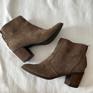 Brown Suede Booties